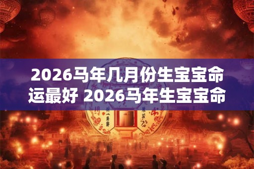 2026马年几月份生宝宝命运最好 2026马年生宝宝命运最好月份