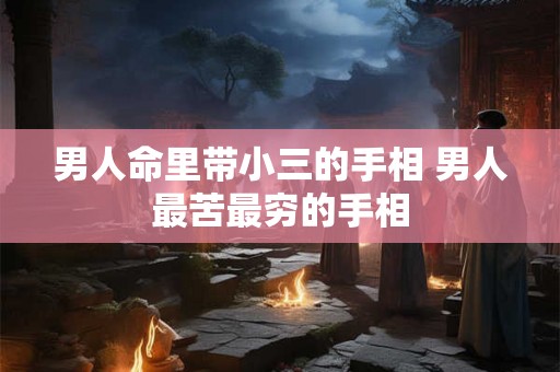 男人命里带小三的手相 男人最苦最穷的手相