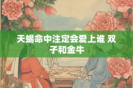 天蝎命中注定会爱上谁 双子和金牛