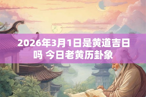 2026年3月1日是黄道吉日吗 今日老黄历卦象 2026年3月1日是黄道吉日吗 今日老黄历卦象