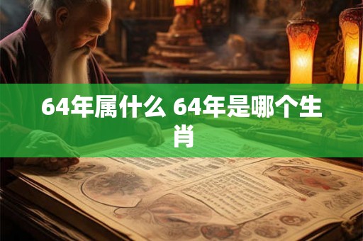 64年属什么 64年是哪个生肖
