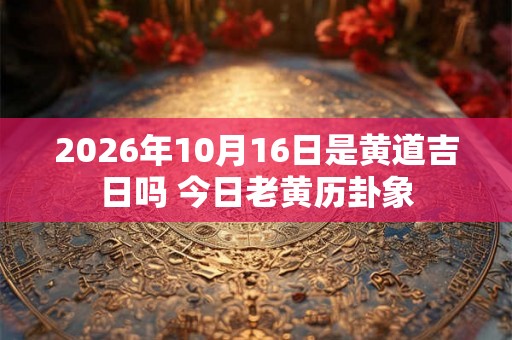 2026年10月16日是黄道吉日吗 今日老黄历卦象