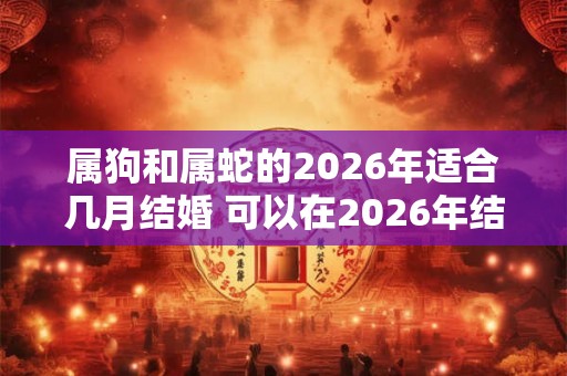 属狗和属蛇的2026年适合几月结婚 可以在2026年结婚吗
