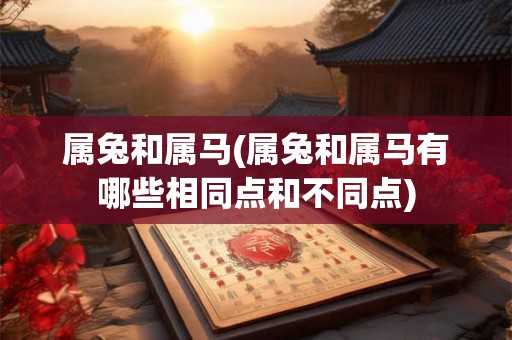 属兔和属马(属兔和属马有哪些相同点和不同点)