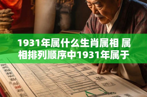 1931年属什么生肖属相 属相排列顺序中1931年属于哪个生肖