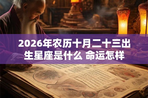 2026年农历十月二十三出生星座是什么 命运怎样 2026年农历十月二十三出生星座是什么 命运怎样