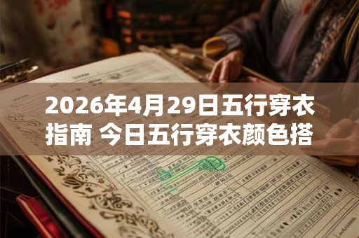 2026年4月29日五行穿衣指南 今日五行穿衣颜色搭配