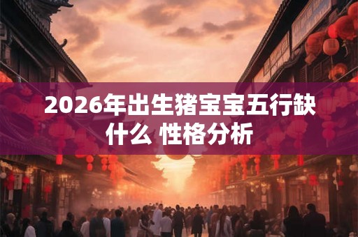 2026年出生猪宝宝五行缺什么 性格分析