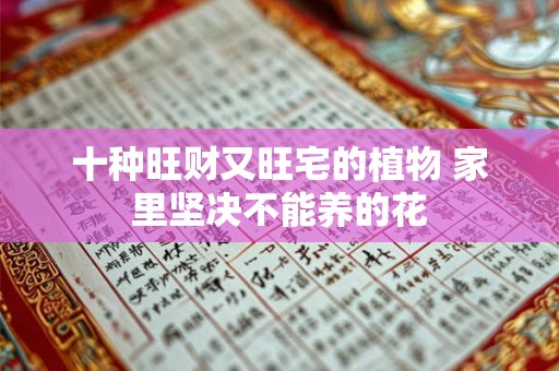 十种旺财又旺宅的植物 家里坚决不能养的花