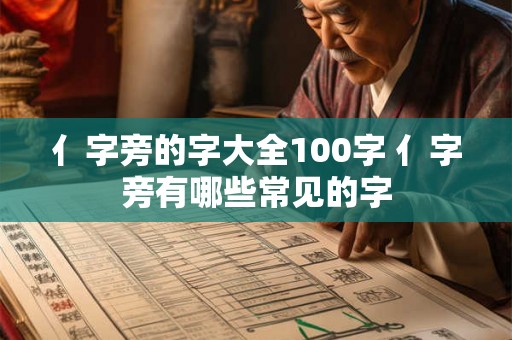 亻字旁的字大全100字 亻字旁有哪些常见的字