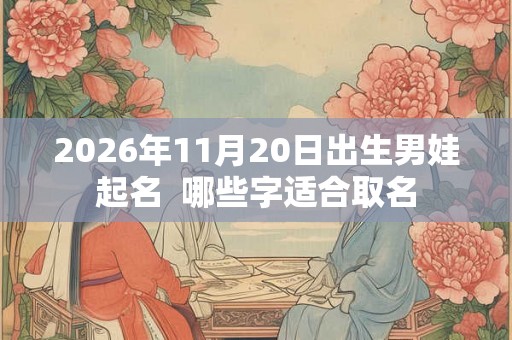 2026年11月20日出生男娃起名  哪些字适合取名