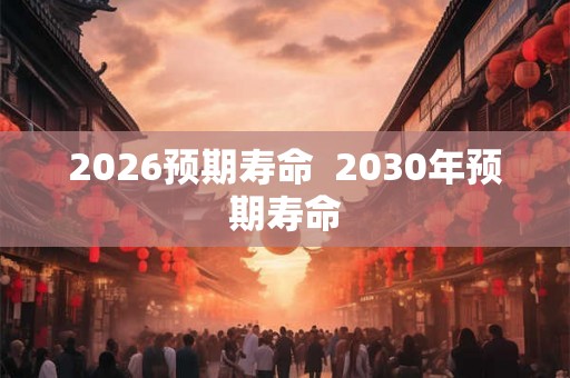 2026预期寿命  2030年预期寿命