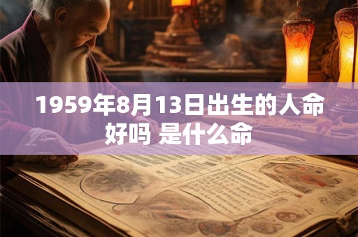 1959年8月13日出生的人命好吗 是什么命 1959年8月13日出生的人命好吗 是什么命