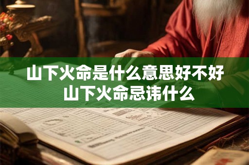 山下火命是什么意思好不好  山下火命忌讳什么