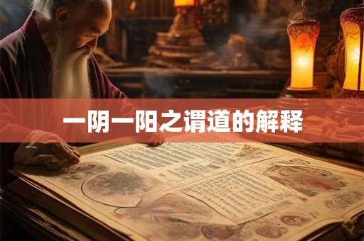 一阴一阳之谓道的解释