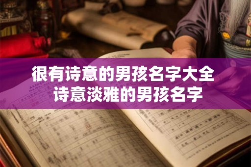 很有诗意的男孩名字大全  诗意淡雅的男孩名字