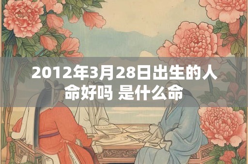 2012年3月28日出生的人命好吗 是什么命