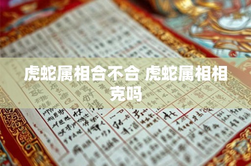 虎蛇属相合不合 虎蛇属相相克吗