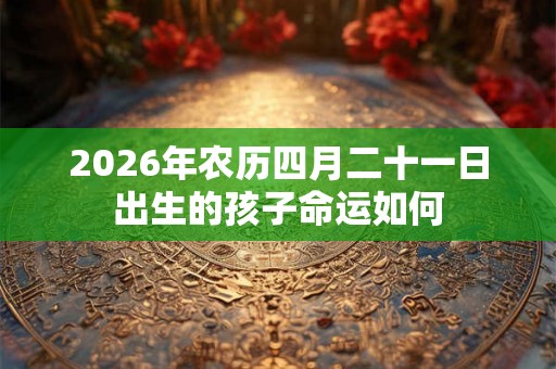 2026年农历四月二十一日出生的孩子命运如何