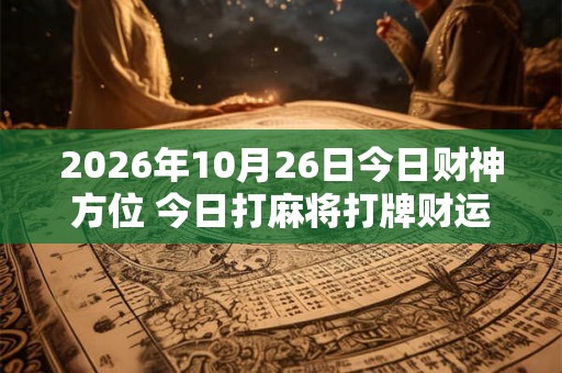 2026年10月26日今日财神方位 今日打麻将打牌财运方位 2026年10月26日今日财神方位 今日打麻将打牌财运方位