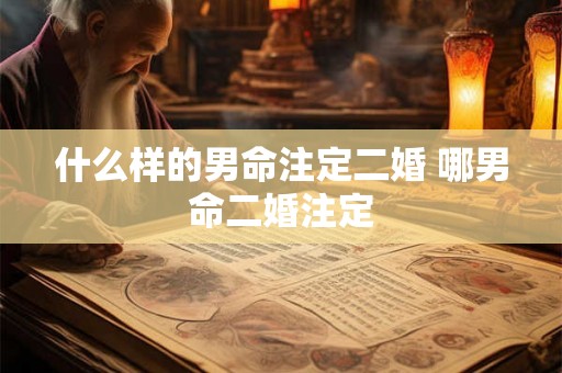 什么样的男命注定二婚 哪男命二婚注定