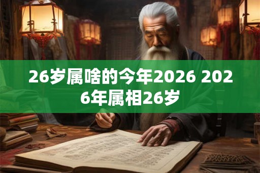 26岁属啥的今年2026 2026年属相26岁
