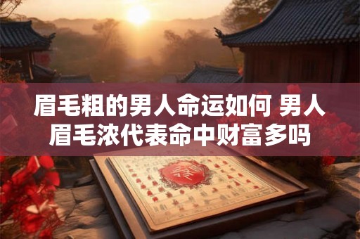 眉毛粗的男人命运如何 男人眉毛浓代表命中财富多吗 眉毛粗的男人命运如何 男人眉毛浓代表命中财富多吗