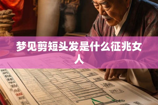 梦见剪短头发是什么征兆女人