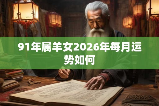 91年属羊女2026年每月运势如何 91年属羊女2026年每月运势如何