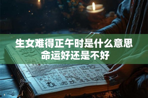 生女难得正午时是什么意思 命运好还是不好