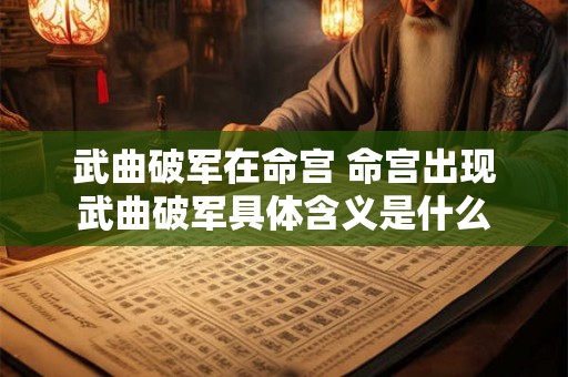 武曲破军在命宫 命宫出现武曲破军具体含义是什么