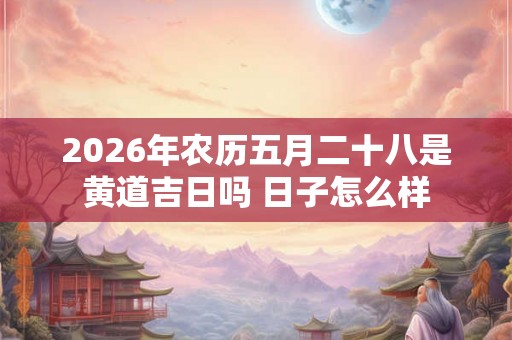 2026年农历五月二十八是黄道吉日吗 日子怎么样