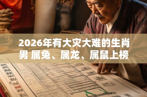 2026年有大灾大难的生肖男 属兔、属龙、属鼠上榜