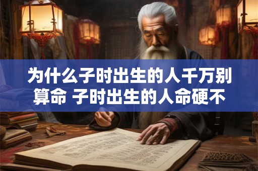 为什么子时出生的人千万别算命 子时出生的人命硬不