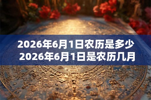 2026年6月1日农历是多少 2026年6月1日是农历几月几日