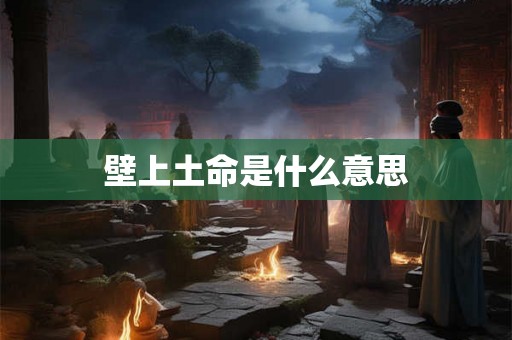 壁上土命是什么意思 壁上土命是什么意思