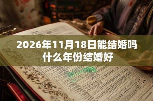 2026年11月18日能结婚吗 什么年份结婚好