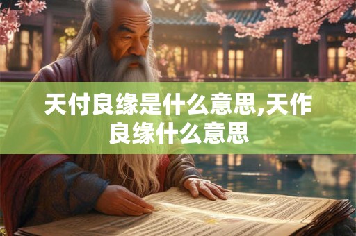 天付良缘是什么意思,天作良缘什么意思