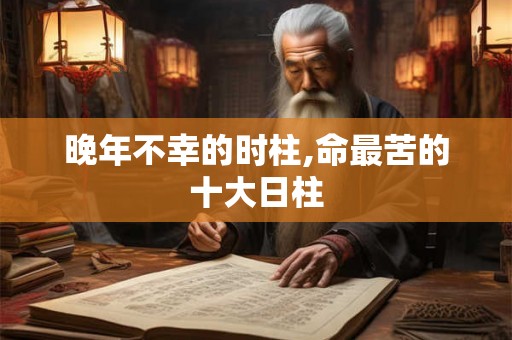 晚年不幸的时柱,命最苦的十大日柱
