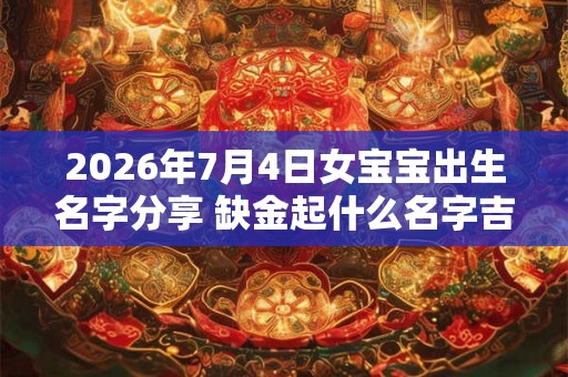 2026年7月4日女宝宝出生名字分享 缺金起什么名字吉利