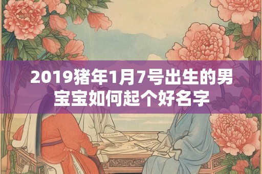 2019猪年1月7号出生的男宝宝如何起个好名字