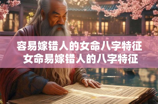 容易嫁错人的女命八字特征 女命易嫁错人的八字特征