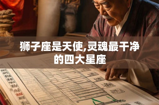 狮子座是天使,灵魂最干净的四大星座
