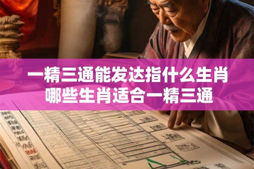 一精三通能发达指什么生肖 哪些生肖适合一精三通
