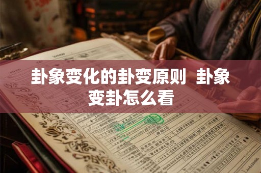 卦象变化的卦变原则  卦象变卦怎么看