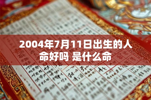 2004年7月11日出生的人命好吗 是什么命