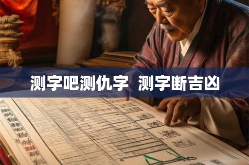 测字吧测仇字  测字断吉凶