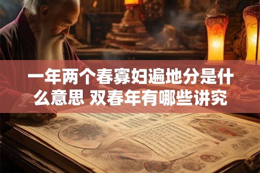 一年两个春寡妇遍地分是什么意思 双春年有哪些讲究
