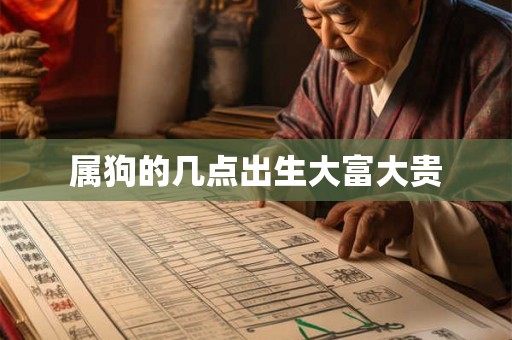 属狗的几点出生大富大贵
