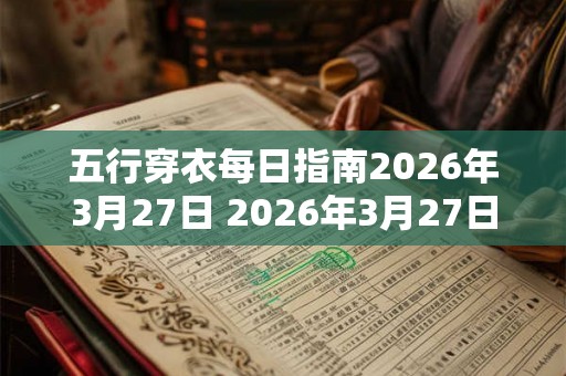五行穿衣每日指南2026年3月27日 2026年3月27日如何穿五行衣